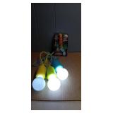 LED PULL LIGHTS SET OF 3 with 43 inch cotds