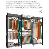 NEW Clothing Rack w/ 5 Hanger Rods, Max Load