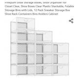 Pinkpum Shoe Storage Boxes, Shoe Organizer for