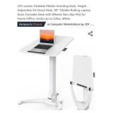 NEW Foldable Mobile Standing Desk Holds Up to