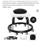 Uuoeebb One-Touch Folding Baby Walker, Anti-Roll