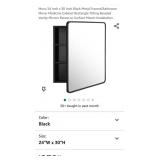 Movo 24 Inch x 30 Inch Black Metal Framed