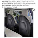 BASENOR Tesla Model 3/Y/S/X Leather Seat Back