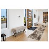 31" W x 19 ft L Hallway Runner Rug, Brown