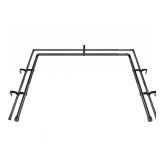 NEW Double Bay Window Curtain Rod, 36"-72", Black