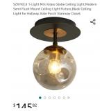 SZXYKEJI 1-Light Mini Glass Globe Ceiling