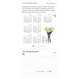Glasseam Clear Cylinder Vases Set, 24Pcs Glass
