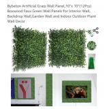 Bybeton Artificial Grass Wall Panel,10"x