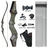 Takedown Recurve Bow Set Archery Arrows Hunting
