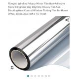 Filmgoo Window Privacy Mirror Film Non-Adhesive
