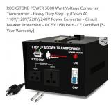 ROCKSTONE POWER 3000 Watt Voltage Converter