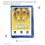 20x30 Stander Duty 6 Mil Tarp Cover, Waterproof,