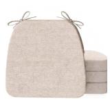 4Pk D-Shaped Chair Cushions, 2" x 17" x 16",