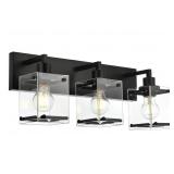 3-Light Modern Black Vanity Fixture*appears