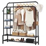 New Double Rods Portable Garment Rack for Hanging
