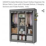 UDEAR Portable Wardrobe Closet Clothes Organizer