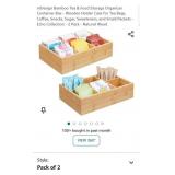 mDesign Bamboo Tea & Food Storage Organizer