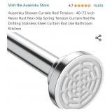 Ausemku Shower Curtain Rod Tension - 40-72 Inch