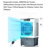 Evaporative Cooler, 2100CFM Air Cooler,