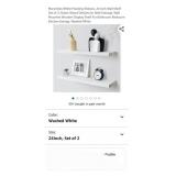 Marsmiles White Floating Shelves, 24 Inch Wall