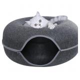 Small Cozy Cat Tunnel Bed, Dark Grey*appears