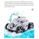 Cordless Robotic Pool Cleaner, HDPEAK Pool Vacuum