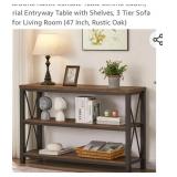 BON AUGURE Rustic Console Table Behind Couch,