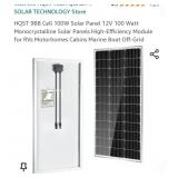 HQST 9BB Cell 100W Solar Panel 12V 100 Watt