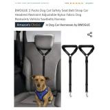 BWOGUE 2 Packs Dog Cat Safety Seat Belt Strap Car