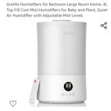 Grelife Humidifiers for Bedroom Large Room Home,