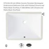 STYLISH 20 inch White Ceramic Porcelain