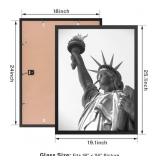 NEW Tempered Glass 18" x 24" Poster Frame, Black