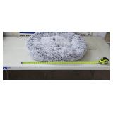 NEW Dog Bed, Grey & White, approx 32" x 24"