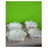 Vintage "Spice of Life" Corning Ware Set 4 pcs