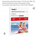 Koala Glossy Inkjet Photo Paper 13X19 Inches 48lb