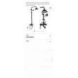 Matte Black Exposed Shower Faucet 8 Inch Rainfall