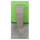 4 Drawer  Metal File Cabinet  52"  tall x 15"