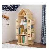NEW 360° Rotating Wooden Bookshelf *Assembly