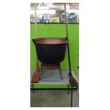 40 Gallon Copper Apple Butter Kettle  with stand