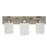 NEW 3-Light Vanity Fixture, Brushed Nickel