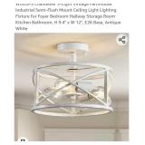 WUZUPS Chandelier 3-Light Vintage Farmhouse