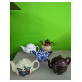 5 Teapots. (From Estate)
