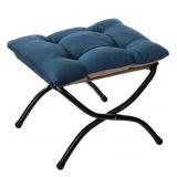 NEW 15"(H) Folding Footrest Stool, Navy Blue