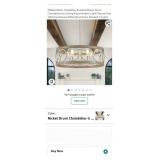 XINGQI Rustic Chandelier Brushed Nickel, Drum