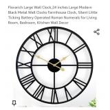 Florarich Large Wall Clock,24 inches Large Modern