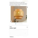 Karjearl Bamboo Pendant Light - Boho Basket