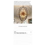 TACDANDM 31.5" Black Gold 16-Light Globe Sputnik