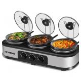 NEW 3×1.5 QT Slow Cooker Buffet Server