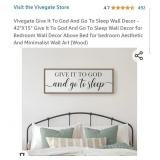 Give It To God And Go To Sleep Wall Decor for