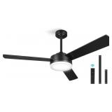 New Black Modern 52"  Indoor Ceiling Fan with